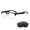 GenXenon Bluetooth Audio Smart Glasses, Blue Light Glasses for Women and Men, Open Ear Sound with Mic & Speakers, Blue Light Filter & Polarized Sunglasses Lenses, Voice Assistant(Gold) view 1