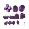 Repalcement Metal Buttons for PS4 010 Controller Dualshock JDM001 Customs Metal Bullet Thumbstick Cap L1 R1 L2 R2 Aluminum Button Spring (Purple) view 1