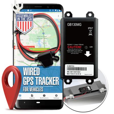 LoneStar Tracking Hidden GPS Tracker for Vehicles GB130 Wired 4G/5G Cat M1 Hidden GPS Tracking Device for Cars, Trucks & Assets, Real-Time Auto Location, Anti-Theft (Low Cost Subscription Plan)