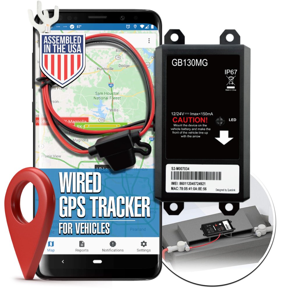 LoneStar Tracking Hidden GPS Tracker for Vehicles GB130 Wired 4G/5G Cat M1 Hidden GPS Tracking Device for Cars, Trucks & Assets, Real-Time Auto Location, Anti-Theft (Low Cost Subscription Plan)