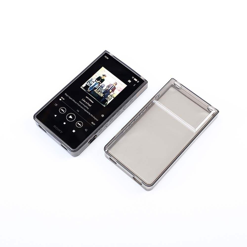 Soft Clear TPU Protective Shell Skin Case Cover for Sony Walkman NW-ZX700 NW-ZX706 NW-ZX707 (Clear Black case)