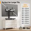 Perlegear Table Top TV Stand Mount, Universal Swivel TV Stand for 3260,65 Inch LCD/LED/OLED TVs up to 88 lbs with Tempered Glass Base, Height Adjustable TV Base with Tilt, Max VESA 400x400mm view 2