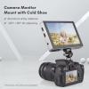 Andoer Camera Monitor Mount Bracket with Cold Shoe Field Monitor Mount Holder Aluminum Alloy 1/4 Inch Screw Tilt Adjustable for 5 Inch & 7 Inch Monitors LED Light Flash view 2