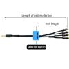 Sound Channel swicher 1/8" aux Input 3.5mm RCA Output Switch Selector 2 in 1 Out R/L Stereo Audio 1 in 2 Out Stereo Audio Splitter with Phone pc Player 20ft view 3