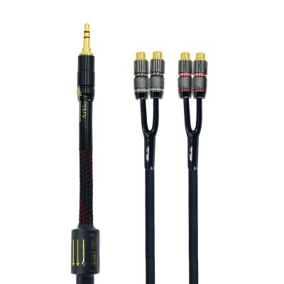 Arklove 20ft Shielded 1/8" aux Input 3.5mm RCA Output Splitter Stereo Audio Video Cable Out 3.5 Male to 4 RCA Female in Dual Speaker Cord 24k Gold Plated