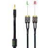 Arklove 20ft Shielded 1/8" aux Input 3.5mm RCA Output Splitter Stereo Audio Video Cable Out 3.5 Male to 4 RCA Female in Dual Speaker Cord 24k Gold Plated view 2