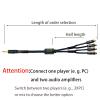 Arklove 20ft Shielded 1/8" aux Input 3.5mm RCA Output Splitter Stereo Audio Video Cable Out 3.5 Male to 4 RCA Female in Dual Speaker Cord 24k Gold Plated view 3