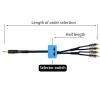 Sound Channel swicher 1/8" aux Input 3.5mm RCA Output Switch Selector 2 in 1 Out R/L Stereo Audio 1 in 2 Out Stereo Audio Splitter with Phone pc Player 15ft view 4