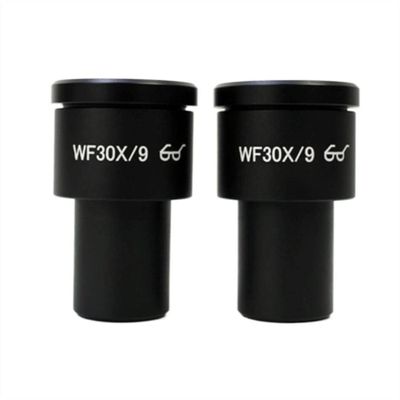 1 Pair of 30X Biological Microscope Eyepiece High Eye Point Wide Angle Eyepieces Field of View 9mm Mounting Size 23.2mm