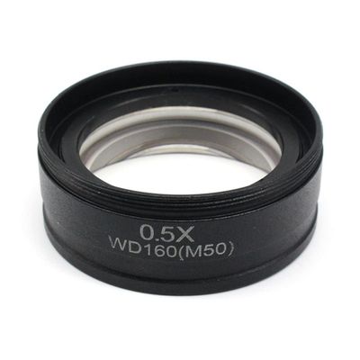 0.5X Barlow Objective Lens Working Distance 160 mm Auxiliary Lens for Stereo Microscope with Mounting Size M42 M48 M50 M52 x 0.75mm (Color : Mounting Thread 50mm)