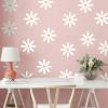 TaoBary 12 Sheet Daisy Wall Sticker Decal Removable Cute Daisy Bedroom Room Decor Flower Wall Sticker Pink White Flower Decal Wallpaper Peel and Stick for Nursery Home(White, Yellow,Fresh Style) view 1