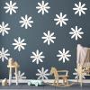 TaoBary 12 Sheet Daisy Wall Sticker Decal Removable Cute Daisy Bedroom Room Decor Flower Wall Sticker Pink White Flower Decal Wallpaper Peel and Stick for Nursery Home(White, Yellow,Fresh Style) view 3