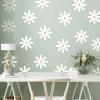 TaoBary 12 Sheet Daisy Wall Sticker Decal Removable Cute Daisy Bedroom Room Decor Flower Wall Sticker Pink White Flower Decal Wallpaper Peel and Stick for Nursery Home(White, Yellow,Fresh Style) view 4