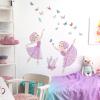 ACEZIYAN Ballet Girl Wall Stickers Pink Butterfly Flowers Wall Stickers Room Decoration Decals Cartoon Girl Wall Stickers for Bedroom, Theme Party, Garden Decoration view 3