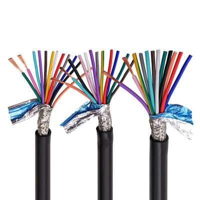 Multi-core Shielded Cable RVVP22AWG 0.3mm2 3 4 5 6 8 10 12 14 16 20 24 core Anti-Interference Control Signal Wire (Size : 22AWG 0.3mm, Color : 10 cores 5 Meters)