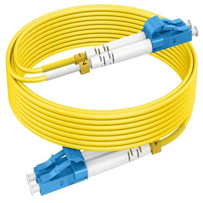 1m(3ft) OS2 LC to LC Single Mode Fiber Patch Cables, Options 7inch~1000ft, SM Singlemode Fiber Optic Cable 10G SMF LSZH Duplex 9/125m OD 2.0mm (10pack), 