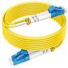 1m(3ft) OS2 LC to LC Single Mode Fiber Patch Cables, Options 7inch~1000ft, SM Singlemode Fiber Optic Cable 10G SMF LSZH Duplex 9/125m OD 2.0mm (10pack),  view 1