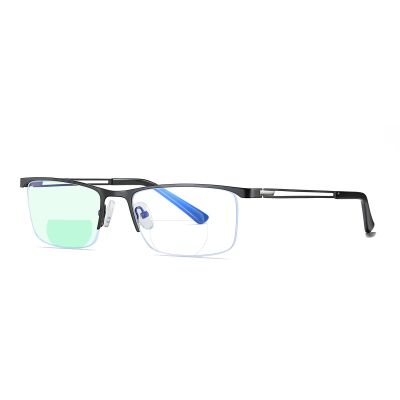 laureles Bifocal Reading Glasses Men Business Blue Light Blocking Square Reader Computer Eyewear Male (Black, 2.25, multiplier_x)
