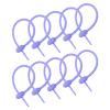 MECCANIXITY 12 Pack Silicone Cable Ties 6 Inch Reusable Zip Ties Silicone Twist Ties for Home Office Kitchen Organizer Food Bag Cord Key Management Blue view 1