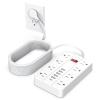 15ft Extension Cord Long Power Strip,AOFO 8 Widely-Spaced Outlets & 6 USB Ports Flat Plug Power Strip,Power Cord for Wall Mountable and Desktop White view 1