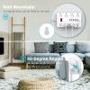 15ft Extension Cord Long Power Strip,AOFO 8 Widely-Spaced Outlets & 6 USB Ports Flat Plug Power Strip,Power Cord for Wall Mountable and Desktop White view 3