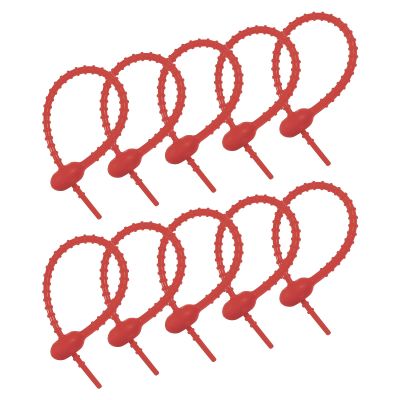 MECCANIXITY 20 Pack Silicone Cable Ties 7 Inch Reusable Zip Ties Silicone Twist Ties for Home Office Kitchen Organizer Food Bag Cord Key Management Burgundy