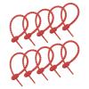 MECCANIXITY 20 Pack Silicone Cable Ties 7 Inch Reusable Zip Ties Silicone Twist Ties for Home Office Kitchen Organizer Food Bag Cord Key Management Burgundy view 1