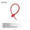 MECCANIXITY 20 Pack Silicone Cable Ties 7 Inch Reusable Zip Ties Silicone Twist Ties for Home Office Kitchen Organizer Food Bag Cord Key Management Burgundy view 3