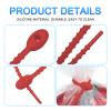 MECCANIXITY 20 Pack Silicone Cable Ties 7 Inch Reusable Zip Ties Silicone Twist Ties for Home Office Kitchen Organizer Food Bag Cord Key Management Burgundy view 4