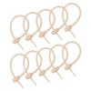 MECCANIXITY 12 Pack Silicone Cable Ties 7 Inch Reusable Zip Ties Silicone Twist Ties for Home Office Kitchen Organizer Food Bag Cord Key Management Beige view 1
