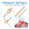 MECCANIXITY 12 Pack Silicone Cable Ties 7 Inch Reusable Zip Ties Silicone Twist Ties for Home Office Kitchen Organizer Food Bag Cord Key Management Beige view 4