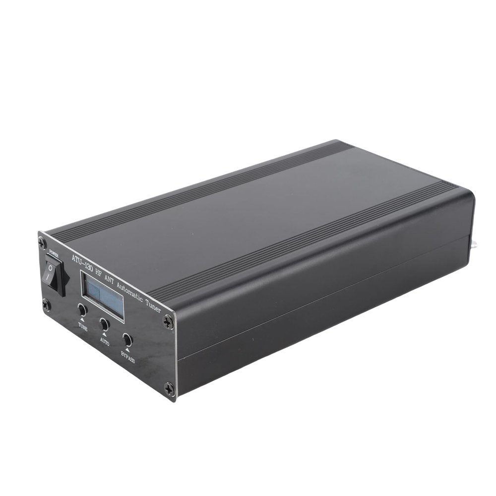 200W Automatic Antenna Tuner for 1.8 50MHz Shortwave Bands with OLED Display Compact Design Ham Radio Station Tuner for Stable Signal