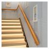 ALDEPO Grab Bars Wood Wall Mount Handrail with Stainless Steel Bracket, Inside/Outside Staircase Handrails, Seniors Auxiliary Safety Grab Bar, Include Hardware/2.4M (Color : 2.4m) view 2