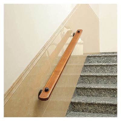 ALDEPO Grab Bars Anti-Slip Banister Handrail for Stair/Interior/Loft, Wood Wall Mounted Handrails Decor with Bracket, Seniors Auxiliary Grab Bar9M (Color : 2m)