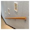 ALDEPO Grab Bars Wood Wall Mount Handrail with Stainless Steel Bracket, Inside/Outside Staircase Handrails, Seniors Auxiliary Safety Grab Bar, Include Hardware/2.4M (Color : 0.5m) view 3