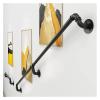 ALDEPO Grab Bars Black Metal Elderly/Disabled Staircase Handrails, Indoors/Exterior/Loft Against The Wall Banister Handrail, Industrial Heavy Duty Barrier-Free Grab Bar/3.9M (Color : 1.5m) view 2