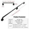 ALDEPO Grab Bars Black Metal Elderly/Disabled Staircase Handrails, Indoors/Exterior/Loft Against The Wall Banister Handrail, Industrial Heavy Duty Barrier-Free Grab Bar/3.9M (Color : 1.5m) view 3