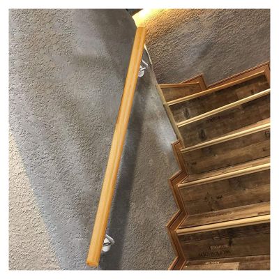 ALDEPO Grab Bars Stair Handrail Anti-Slip Wooden Grab Bar, 50~600Cm Handrail Kit for Wall Mount, Corridor Stair Railings Support Rod, for Seniors and Children/120Cm (Size : 100Cm)