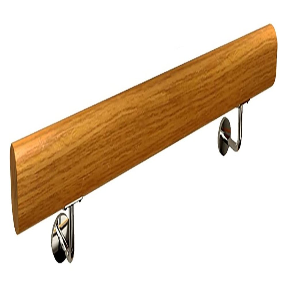 ALDEPO Grab Bars Wood Wall Mount Handrail with Stainless Steel Bracket, Inside/Outside Staircase Handrails, Seniors Auxiliary Safety Grab Bar, Include Hardware/2.4M (Color : 1.4m)