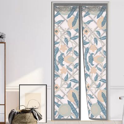 YWBXSHKD Thermal Insulated Door Curtain 39x78in, Magnetic Door Curtain, Cold Protection Partition Privacy Screen Cover Heavy Duty Drape Blackout Barrier Privacy Divider Temporary Door