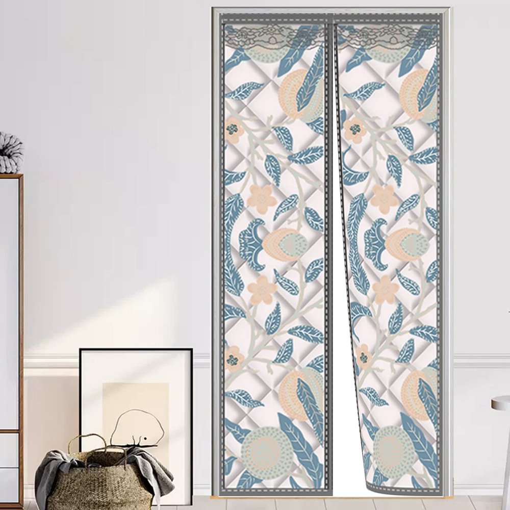YWBXSHKD Thermal Insulated Door Curtain 39x78in, Magnetic Door Curtain, Cold Protection Partition Privacy Screen Cover Heavy Duty Drape Blackout Barrier Privacy Divider Temporary Door