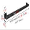 ALDEPO Grab Bars Elderly Black Indoor Staircase Handrails, Wall Anti-Slip Auxiliary Grab Bar, Heavy Duty Square Pipe Handrail, 50/60/80/90/100/120/130/140Cm Long/0.7M (Color : 0.5m) view 2