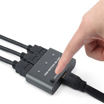 HDMI Switch 3 in 1 Out, with One-Click Switch, 4K HDMI Switcher, 4K/2K@30Hz and 4K/2K (YCbCr420) @60Hz Resolution, for Raspberry Pi, PC, Smartphone,Game Console