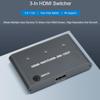 HDMI Switch 3 in 1 Out, with One-Click Switch, 4K HDMI Switcher, 4K/2K@30Hz and 4K/2K (YCbCr420) @60Hz Resolution, for Raspberry Pi, PC, Smartphone,Game Console view 2