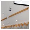 ALDEPO Grab Bars Wooden, 2 Feet/6 Foot/8 Feet/1212Ft Staircase Handrails, Exterior Steps/Loft Auxiliary Grab Bar for Childern/Disabled/1.8M (Color : 3m) view 4