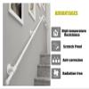 ALDEPO Grab Bars White Metal Handrails for Outside Steps Ramp, 3.2Ft/5Ft/6.5Ft/10Ft/12Ft Non-Slip Stair Handrail with Complete Kit, Wall Grab Bars for Elderly Disabled Kids/0.7M (Color : 5m) view 3