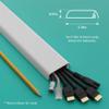 D-Line TV Wall Mount Cord Hider, Hide Mounted TV Cables, Wire Covers, Self Adhesive Cover for Cords, Paintable, Low Profile, Seamless Cable Raceway - 2X 2.36in W x 0.59in H x 15.7in L - White view 3