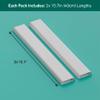 D-Line TV Wall Mount Cord Hider, Hide Mounted TV Cables, Wire Covers, Self Adhesive Cover for Cords, Paintable, Low Profile, Seamless Cable Raceway - 2X 2.36in W x 0.59in H x 15.7in L - White view 4
