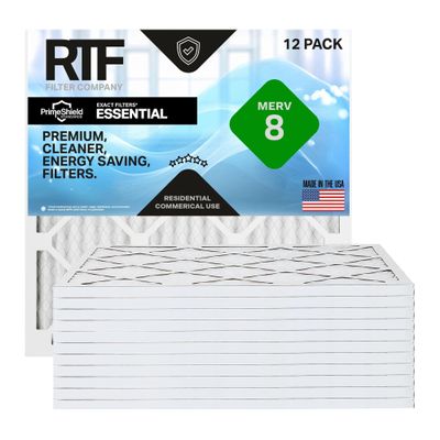 Exact Filters 24-5/8x27-7/8x1 (24.625x27.875x0.75) MERV 8 Air Filter 12pk