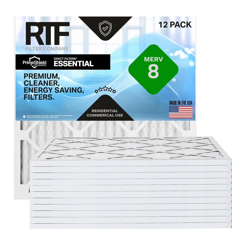 Exact Filters 24-5/8x27-7/8x1 (24.625x27.875x0.75) MERV 8 Air Filter 12pk